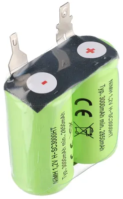 Produktbild von Notleuchtenakku NiMH 2,4V 3000mAh F1x2 Sub-C mit Faston-Anschluss 2,8mm und 4,8mm passend für Zumtobel 04797088