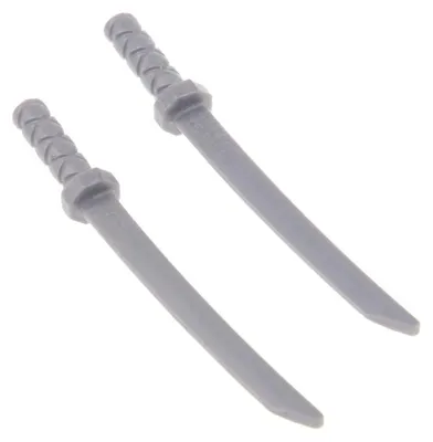 Produktbild von 2x Lego Figuren Waffe Ninja Schwert perl dunkel grau Samurai Katana 88420 30173