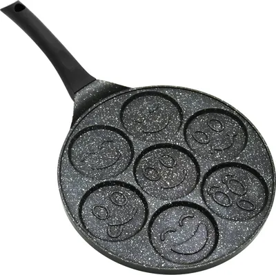 Image de Poêle à crêpes universelle pour 7 crêpes avec surface antiadhésive - induction et gaz