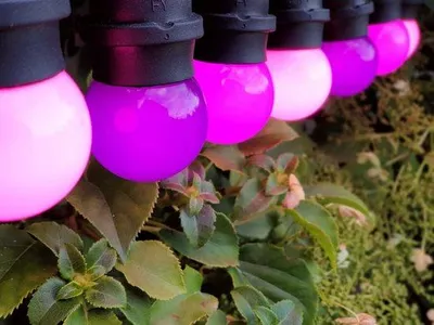 Obrázek produktu pro Sada venkovního osvětlení s 30 LED diodami v fialové barvě – délka 15 m