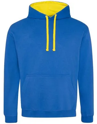 Produktbild von Awdis - "Varsity" Kapuzenpullover für Herren/Damen Uni LT2871 (L) (Königsblau/Sonnengelb)