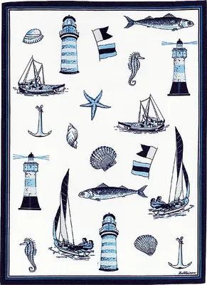 Produktbild von Geschirrtuch Maritim, Geschirrtücher, Mitbringsel Geschenkidee Tuch, Meer Urlaub