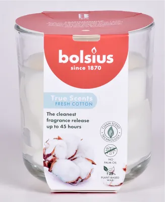Produktbild von Bolsius Duftkerze True Scents Fresh Baumwolle 10 cm im Glas