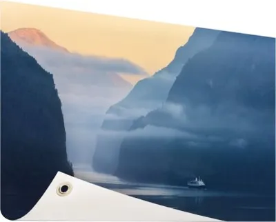 Produktbild von Gartenposter - 60x40 cm - Fjorde in Norwegen Sonnenaufgang  - Modernes Wandbilder - Natur
