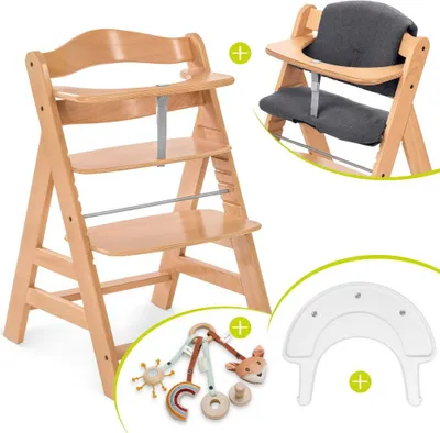 Produktbild von Hauck Hochstuhl Alpha Plus Natur im Sparset