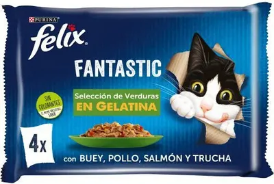 Productafbeelding van FELIX - Kattenvoer - Fantastische selectie voor katten - 12 porties van 4x85 gram