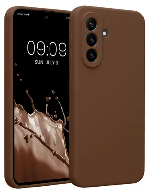 Produktbild von kwmobile Hülle kompatibel mit Samsung Galaxy A37 5G - Hülle Silikon gummiert - Handyhülle - Handy Case in Chocolate