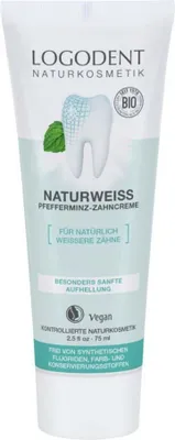 Produktbild von Logona Naturweiss Pfefferminz Zahncreme Bio 75ml