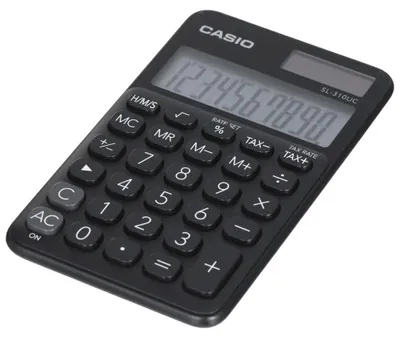 Zdjęcie produktu dla Casio SL-310UC-BK, Kieszeń, Podstawowy kalkulator, 10 cyfr(y), Bateria/Energia słoneczna, Czarny