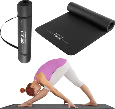 Obrázok produktu pre Gymtek® XL gymnastická podložka, podložka na jogu, tréningová podložka - 190x80x1 cm - na pilates, jogu a fitness