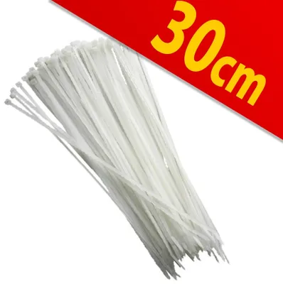 Produktbild von 18, 20, 25, 30 oder 37 cm Leitungsbinder aus Kunststoff in Weiß