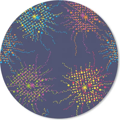 Produktbild von MuchoWow® Mauspad Mousepad Feuerwerk - Digital - Muster 30x30 cm - Mousepads - Maus Mat - Pad - Mausunterlage - Tischunterlage - Schreibtischmatten
