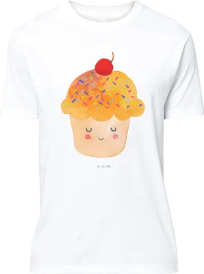 Produktbild von Mr. & Mrs. Panda S T-Shirt Cupcake - Weiß - Geschenk, Cupcakes, Tshirt, Backen, Wunder, Lustige Sprüche, Motivation, Shirt, oberteil, mit Spruch, Muffin, Koch