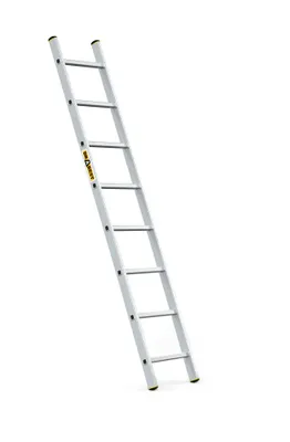 Produktbild von Drabest | Leiter -  Aufstiegsleiter - 8 Sprossen - Tragfähigkeit 150 kg - Aluleiter 1x8 Stufen - Professionelle Anlegeleiter