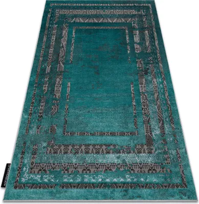 Produktbild von Modern DE LUXE Teppich 1516 Rahmen vintage - Strukturell grün / Anthrazit Grün 160x220 cm