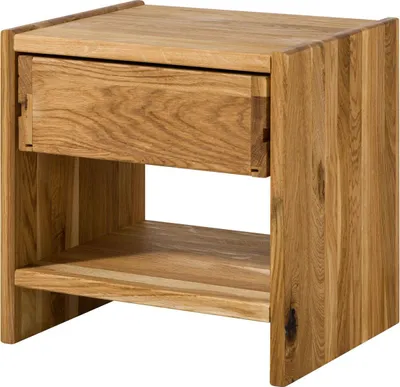 Image de MASSIVMOEBEL24 | Table de nuit 40x33 Chêne sauvage huilé Bois naturel TomMe #109