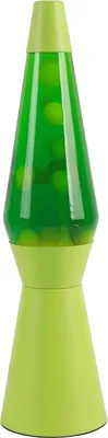 Immagine prodotto di Lampada lava Spaceship con base verde, liquido verde e cera gialla