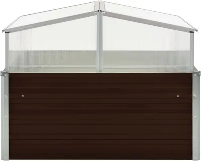Produktbild von vidaXL Gewächshaus Braun 100 x 100 x 85 cm Verzinkter Stahl