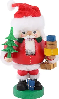 Imagen del producto de Santa con paquete (19 cm), figura de cascabel de Richard Glässer