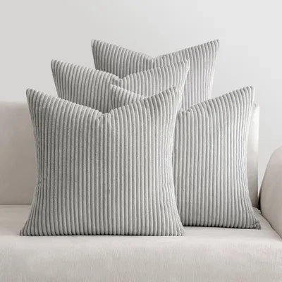Immagine prodotto di Set di 4 federe in velluto a coste, dimensioni 45 x 45 cm, per la decorazione