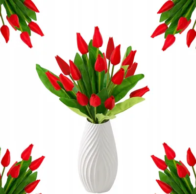 Produktbild von Yes Home Künstliche Tulpen Groß Lebensecht Osterdeko