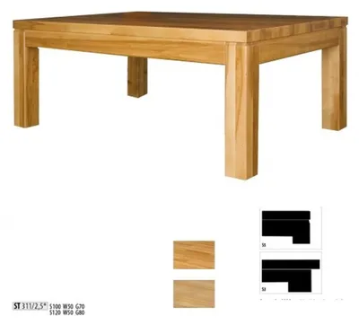 Produktbild von Esstisch Holz Tische Wohn Ess Zimmer Tisch Esstische Echtholz 120x80 Massivholz