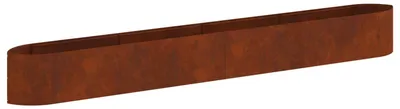Zdjęcie produktu dla Podwyższona grządka ogrodowa vidaXL, stal odporna na warunki atmosferyczne, 380 x 40 x 40 cm, stal