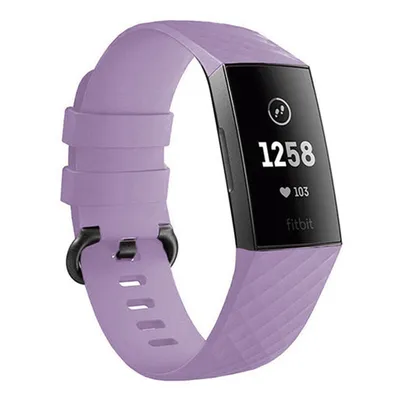 Produktbild von Strap-it Fitbit Charge 3/4 Silikonarmband (Lila)