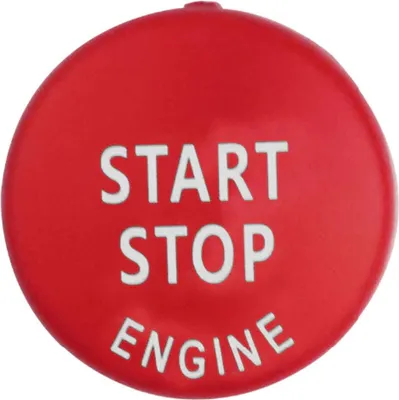 Produktbild von Overdrive-Racing Startknopf für BMW 3er E90 E91 E92 E93 5er E60 E61 Z4 E89 X1 X3 X5 X6 Start Stop Knopf Rot Seidenmatt Ersatz