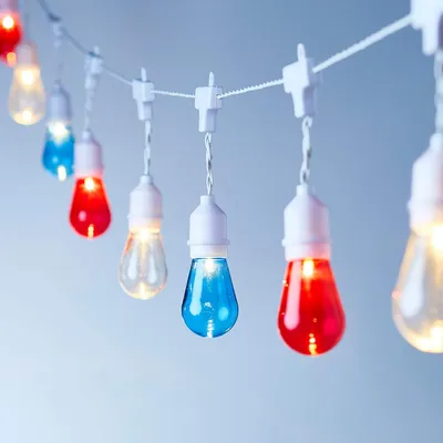 Lichterkette mit 15 LEDs, 4,2 m, bunt, für Außen, IP44
