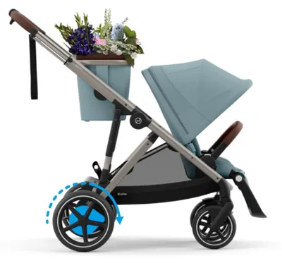 Produktbild von COLUMBUS Kinderwagen eGAZELLE S TPE Stormy Blue, light blue