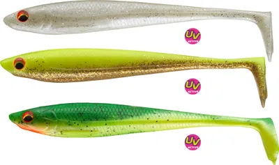 Image de DAIWA PROREX DUCKFIN SHAD SET, assortiment de poissons caoutchouc, 12,5cm, UV Mix, 15142-101