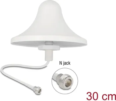 Obrázek produktu pro DeLOCK 90759, 3 dBi, 0.824 - 0.96, 1.71 - 2.7 GHz, 50 ohm, 360°, 55°, Jednopásmový (2,4 GHz)
