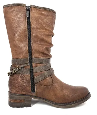 Imagen del producto de Botas de invierno para mujer Mustang, forradas, color marrón, estilo casual