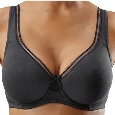 Produktbild von PETITE FLEUR Minimizer-BH schwarz+weiß Größe 75 Cup D