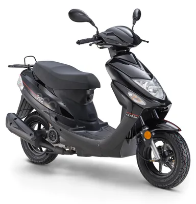 Produktbild von LuXXon Motorroller ECO (45km/h) E5 EFI, schwarz - 50ccm 4-Takt, 2,2kW/3PS, 1,9l/100km, 10" Reifen, mit Staufach, StVZO