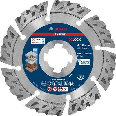 Immagine prodotto di Dischi diamantati EXPERT MultiMaterial X-LOCK, 115 x 22,23 x 2,4 x 12 mm