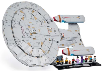Image de Support horizontal en briques noires pour LEGO® 10356 ICONS – Star Trek : Enterprise