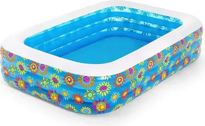 Produktbild von Bestway Aufblasbarer Pool 3 Kammern Floral 305x183x56 cm +6 Jahre Garten 54121