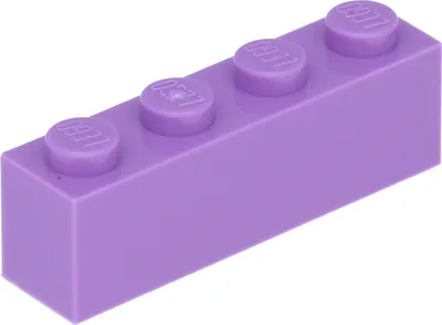 Produktbild von Lego® 10 Stück 3010 Stein Brick 1x4 Part Basic Steine 10 Mittleres Lavendel