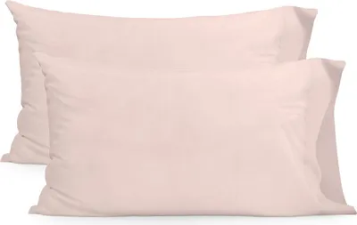 Image de Taie d'oreiller HappyFriday BASIC rose clair 50 x 75 cm (2 pièces)