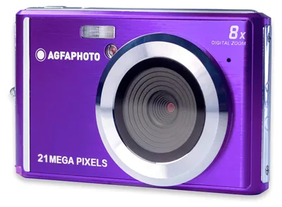 Image de AGFA Photo Realishot DC5200 - Appareil photo numérique compact, 21MP, écran LCD 2,4", zoom numérique 8X, vidéo HD 720p, batterie au lithium, cartes SD, modes scène - Violet