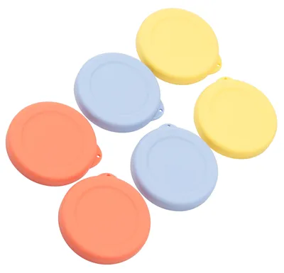 Productafbeelding van Siliconen deksels voor potten - Herbruikbaar en luchtdicht - Set van 6 - Ø 60 mm, geschikt voor potten van 140 ml, 160 ml en 220 ml