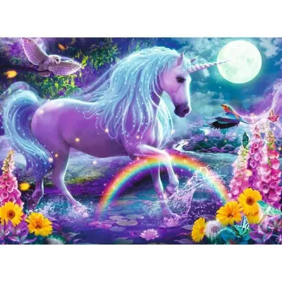 Produktbild von RAVENSBURGER Glitzerpuzzle Einhorn XXL 100 Teile
