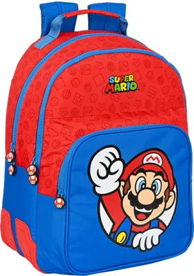 Produktbild von Safta 612108773 Super Mario 17l 30x46x14 Cm Rucksack Rot,Blau Rot,Blau One Size