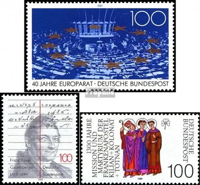 Produktbild von Briefmarken BRD (BR.Deutschland) 1989 Mi 1422,1423,1424 (kompl.Ausgaben) gestempelt 40 Jahre Europarat