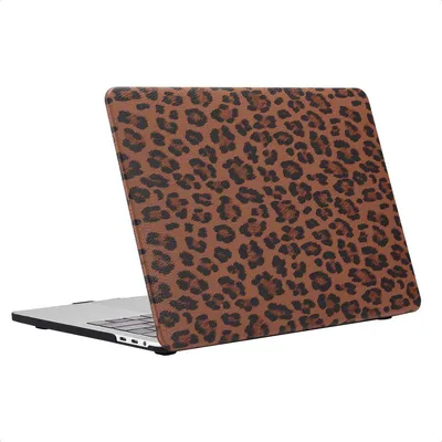 Image de Housse pour ordinateur portable Selencia Sabi à imprimé léopard pour Apple MacBook Pro 16 pouces (2021 / 2023 M3 / 2024 M4 / 2026 M5) - Marron moka