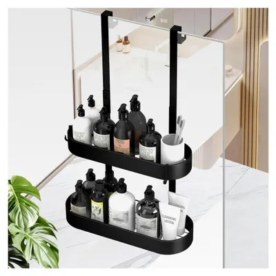 Produktbild von Hängendes Duschregal ohne Bohren in Schwarz für das Badezimmer