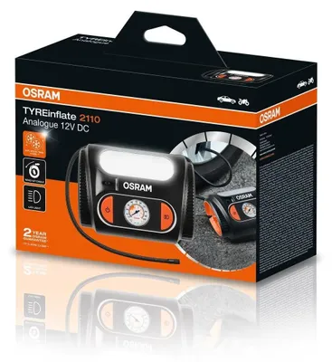 Produktbild von OSRAM TYREinflate 2110 Luftkompressor Reifenpumpe 12V mit Licht OTI2110
