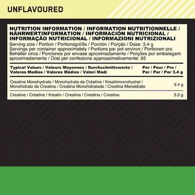 Image de Optimum Nutrition Poudre de créatine micronisée- 634 g non aromatisée